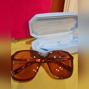 Brand new with case swarovski crystal sunglasses